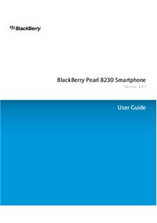 Blackberry Pearl 8230 manual. Tablet Instructions.